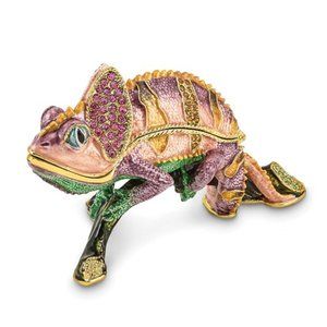 Bejeweled CAMILLE Chameleon Trinket Box